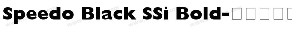 Speedo Black SSi Bold字体转换